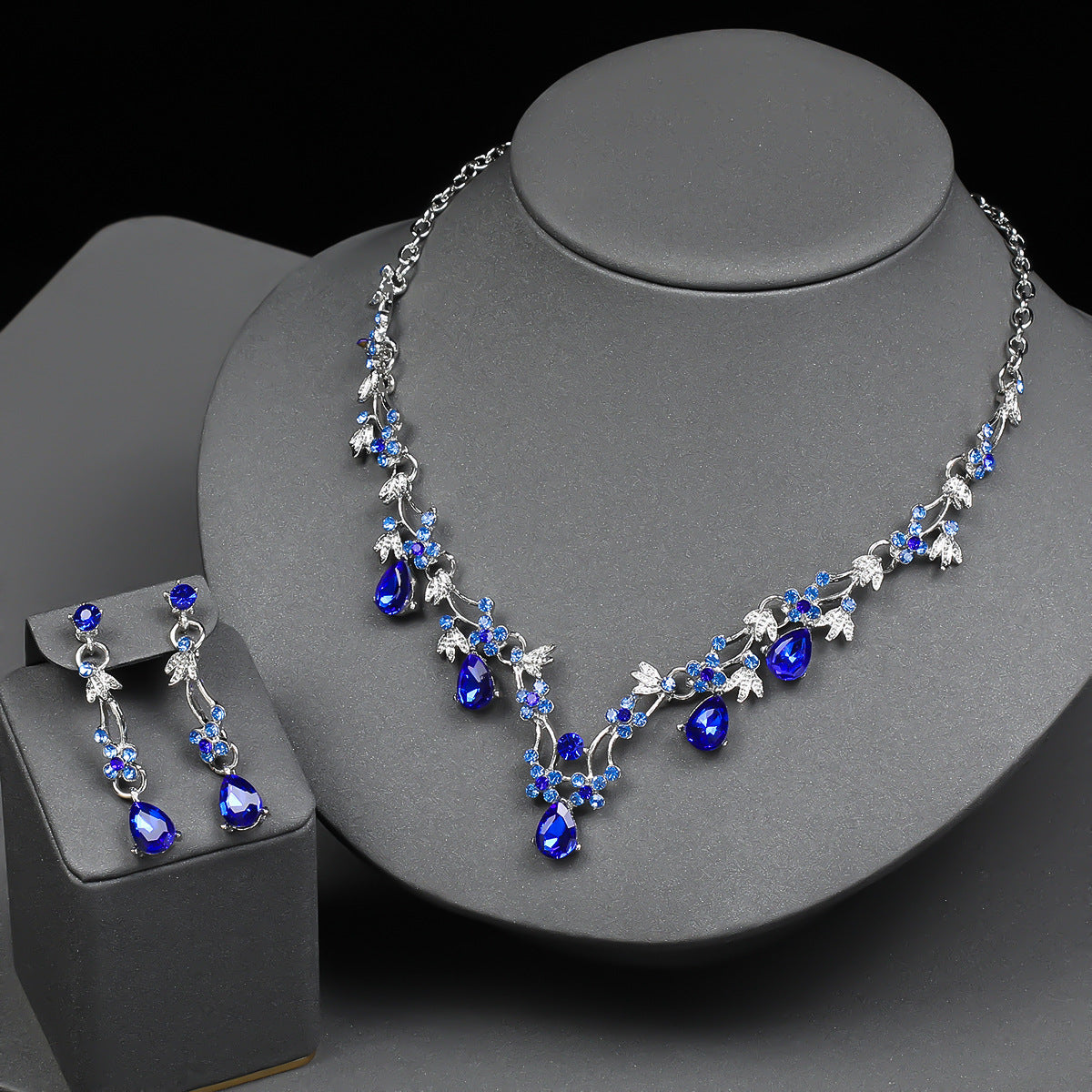 Bridal Crystal Necklace and Earring Set