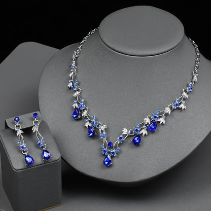 Bridal Crystal Necklace and Earring Set