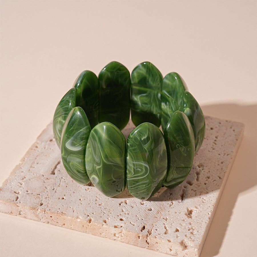 Vintage Wide Resin Splicing Acrylic Bracelets