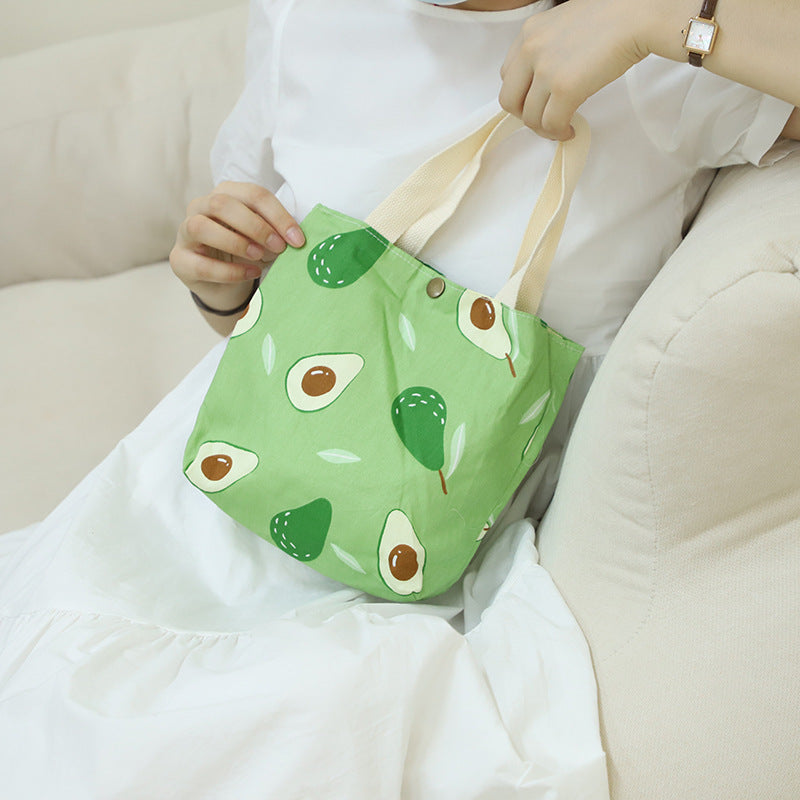 Cotton Mini Tote Bag Lightweight Summer Floral Handbag