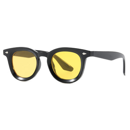 Trendy Oval Frame Sunglasses Stylish UV400 Protection