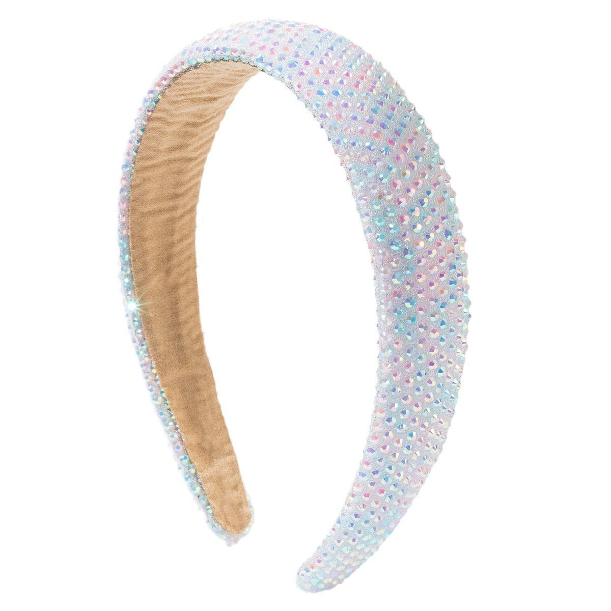 Wide Brim Rhinestone Headband Glamorous Party Hair Accessory