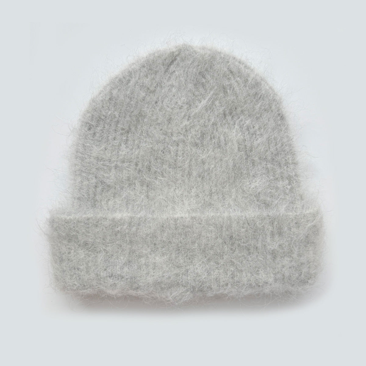 Solid Color Warm Alpaca Knit Beanie for Women