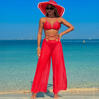 Women’S Swimsuit Three-Piece Set With Bikini And Cover-Up