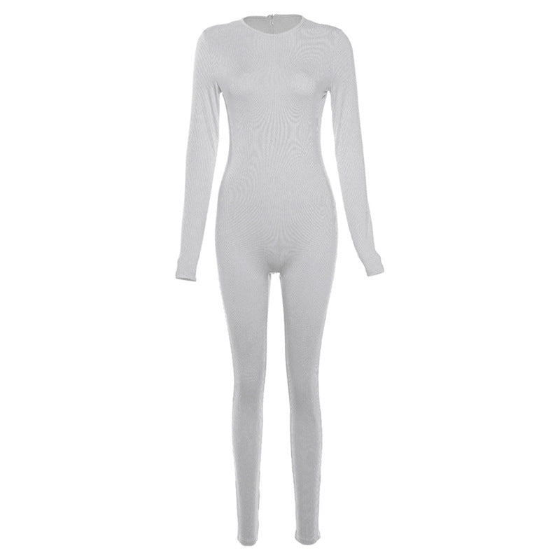 Sexy High-Waisted Jumpsuit With Zipper For Women