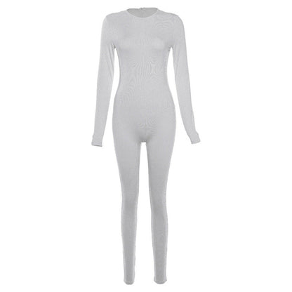 Sexy High-Waisted Jumpsuit With Zipper For Women