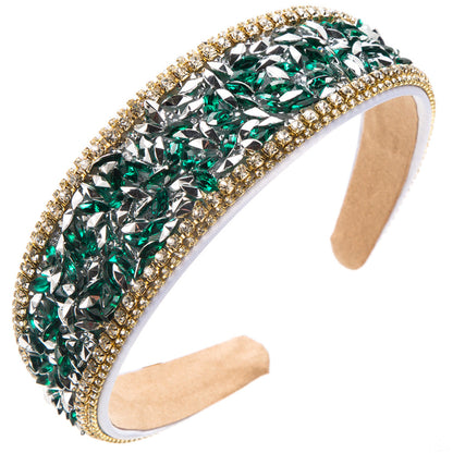 Baroque Crystal Headband Women's Elegant Shiny Hair Accessories