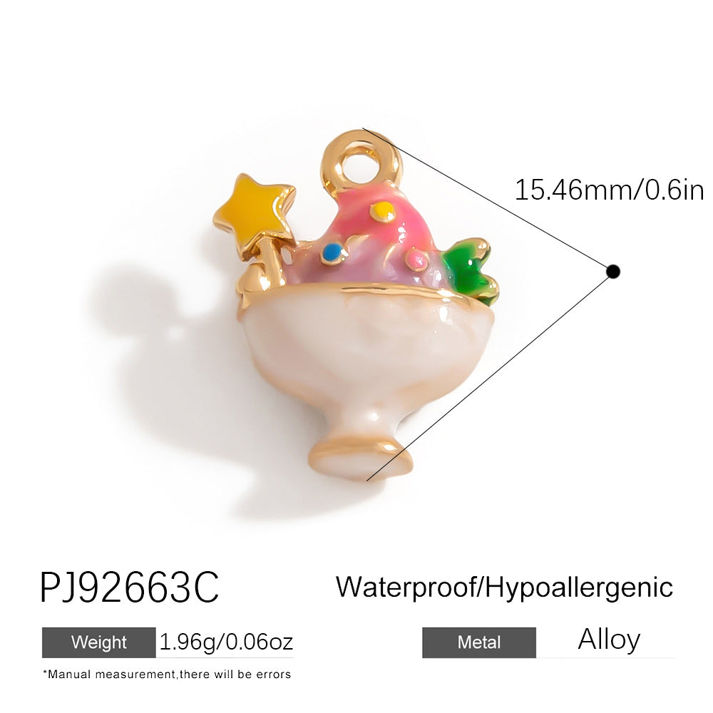 Alloy DIY Cartoon Car Pendant Droplet Decor