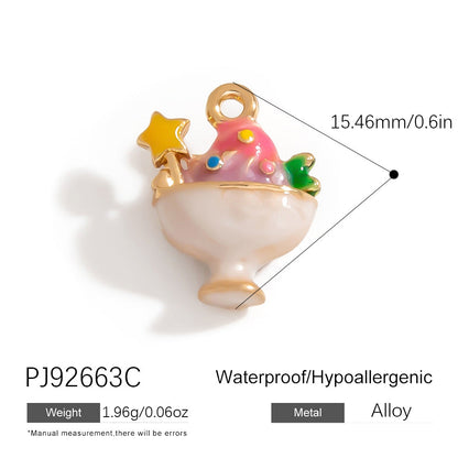 Alloy DIY Cartoon Car Pendant Droplet Decor