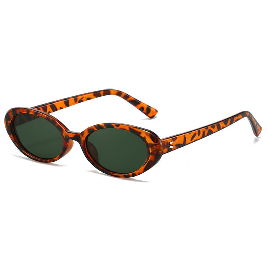 Retro Oval Frame Sunglasses Stylish UV400 Protection