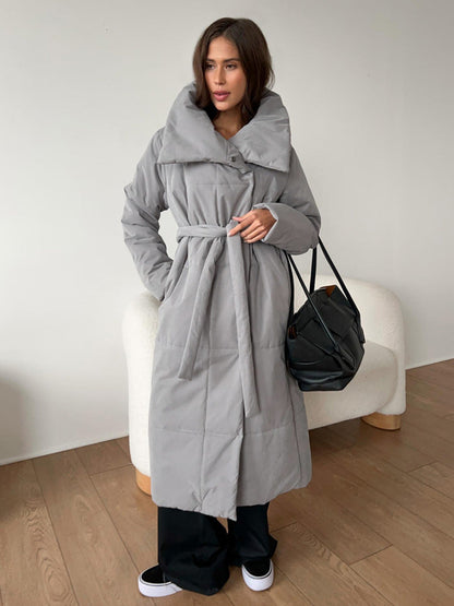 Long Padded Coat Casual Street Style