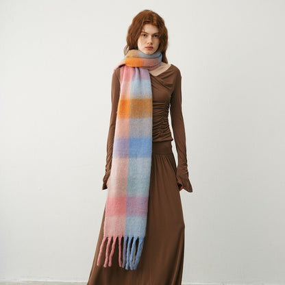 Scarvii - Marshmallow Plaid Scarf for Women