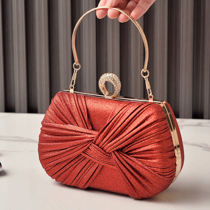 Fashionable Evening Clutch Bag With Bow Detail Retro Style