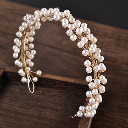 Crystal Pearl Headband Hair Accessory for Weddings