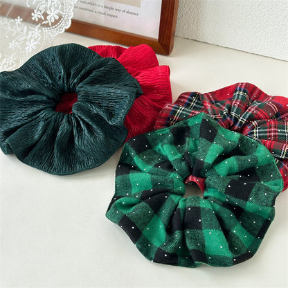 Christmas Classic Plaid Ponytail Holder Hair Tie