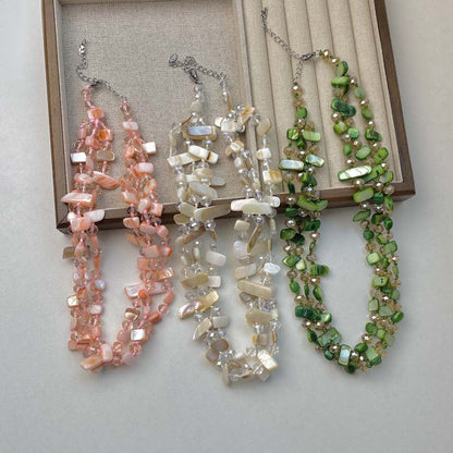 Trendy Irregular Crystal Multi-Layered Necklace