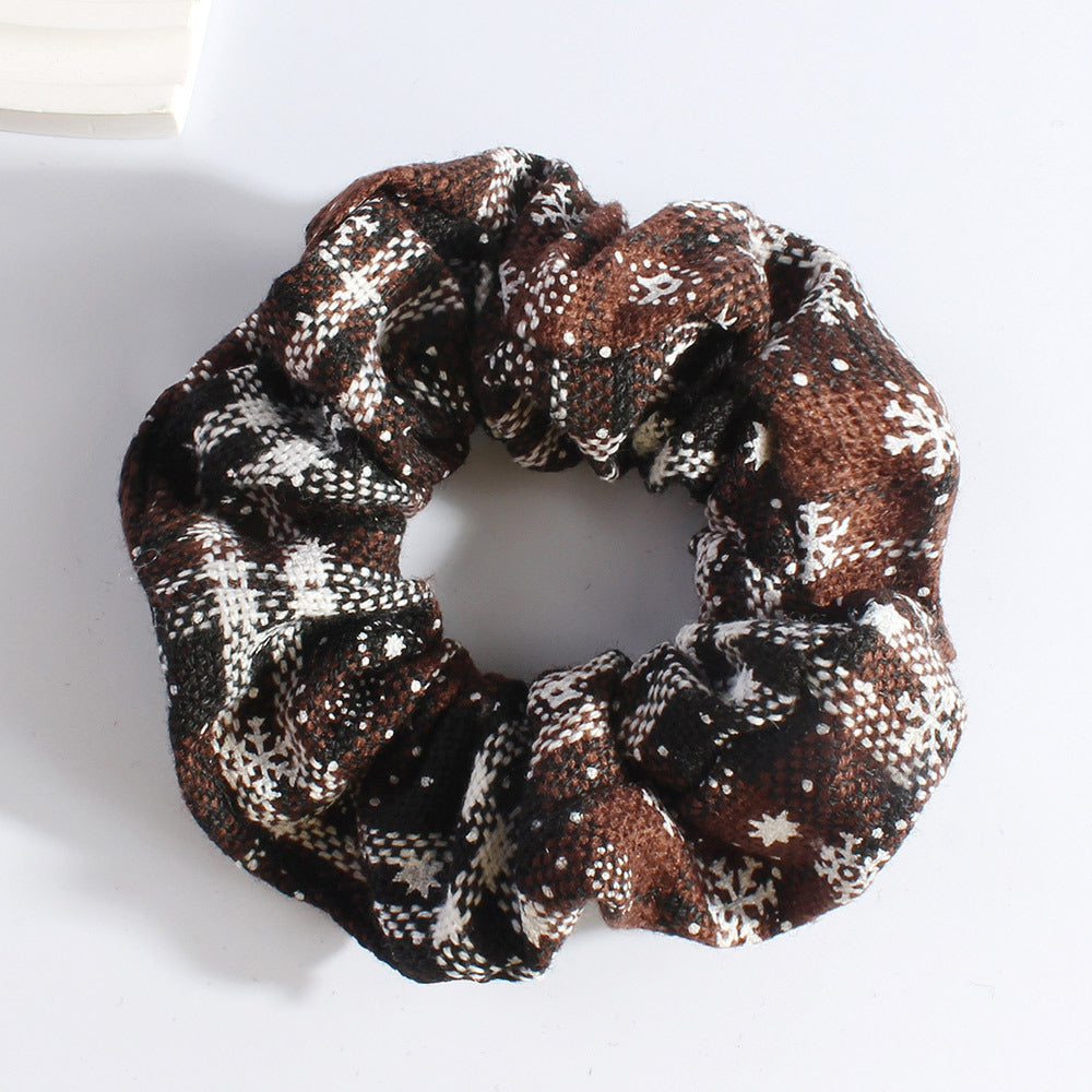 Christmas Snowflake Elastic Knit Hair Tie