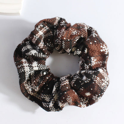 Christmas Snowflake Elastic Knit Hair Tie