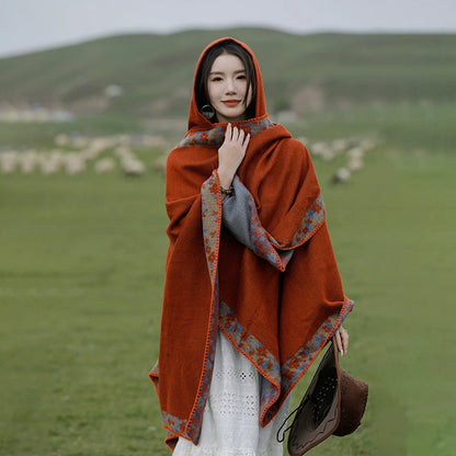 Bohemian Shawl, Exotic Cape Female Fashion Photography Ethnic Style Scarf