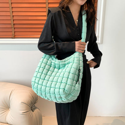 Solid Color Cloud Bag Large Capacity Shoulder Bag