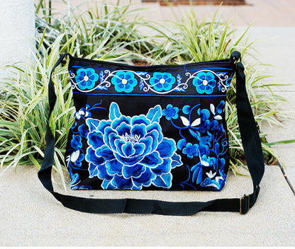 New Women'S Bag Ethnic Style Embroidered Bag Embroidered Canvas Bag