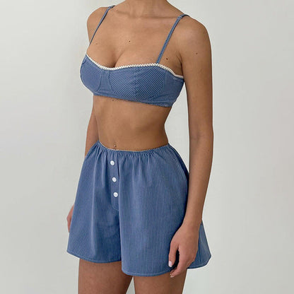 Comfortable Striped Loungewear Set For Women