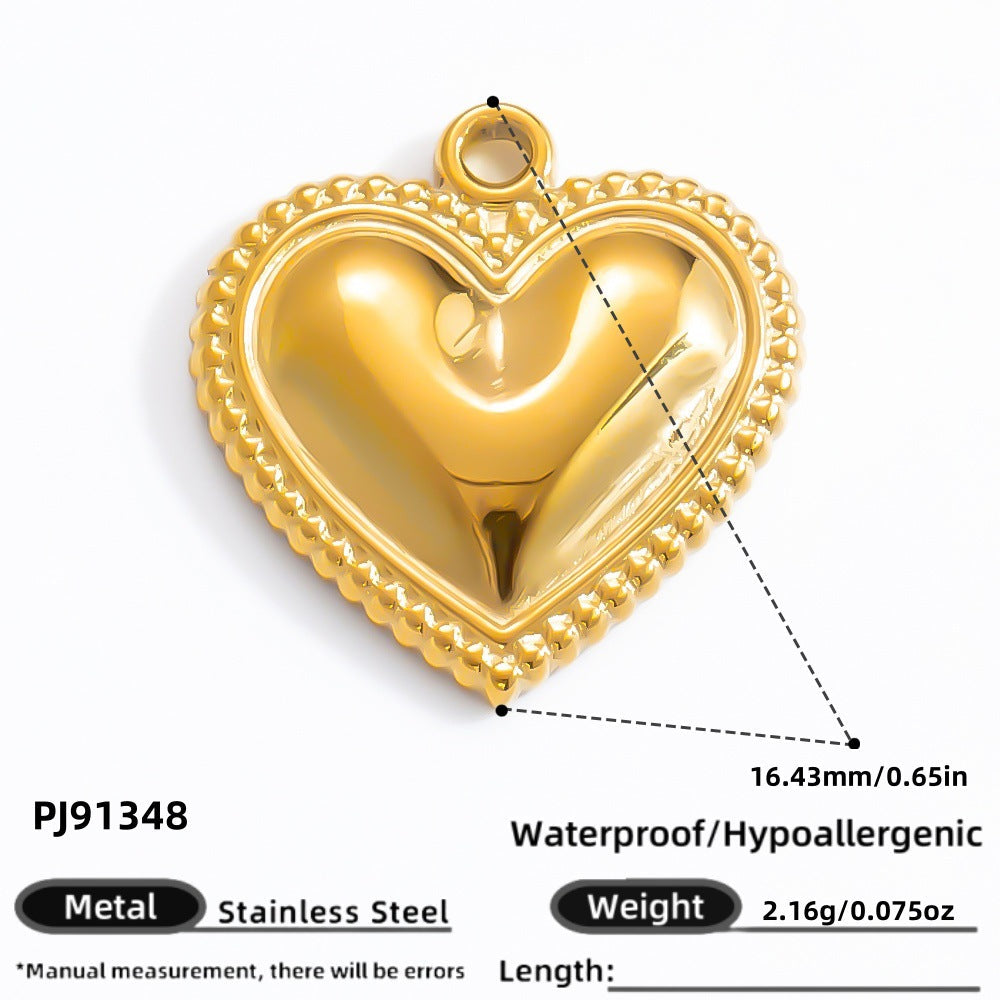 DIY Heart Butterfly Pendant Stainless Steel Jewelry Accessories