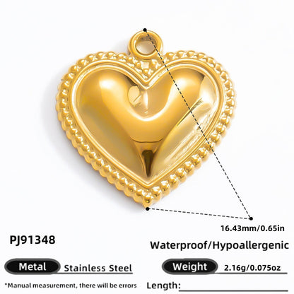 DIY Heart Butterfly Pendant Stainless Steel Jewelry Accessories