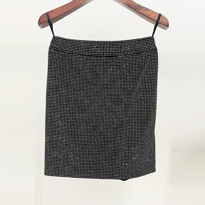 Fashionable Elegant Sequin Mesh Top And Skirt Outfit