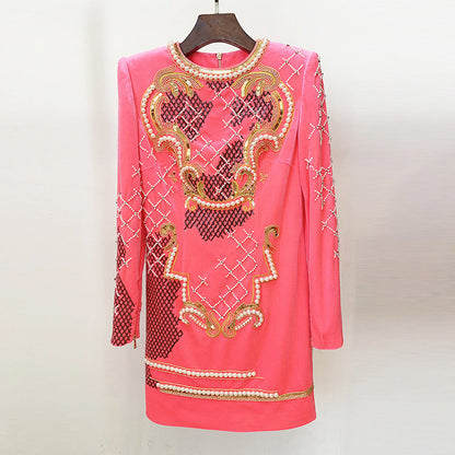 Sequin Embellished Velvet Bodycon Dress