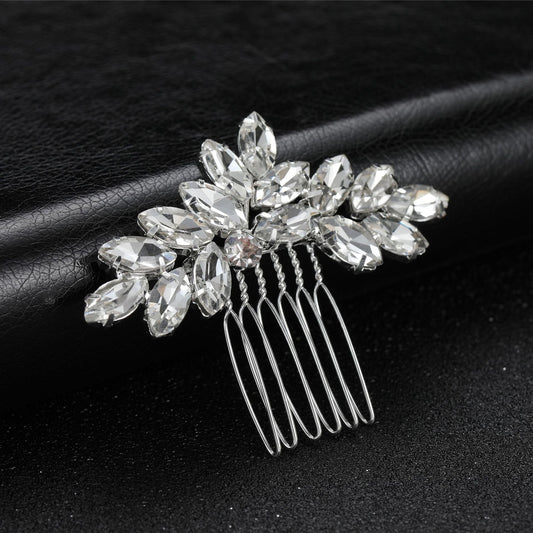 Oval Rhinestone Hair Comb Hair Accessories for Women