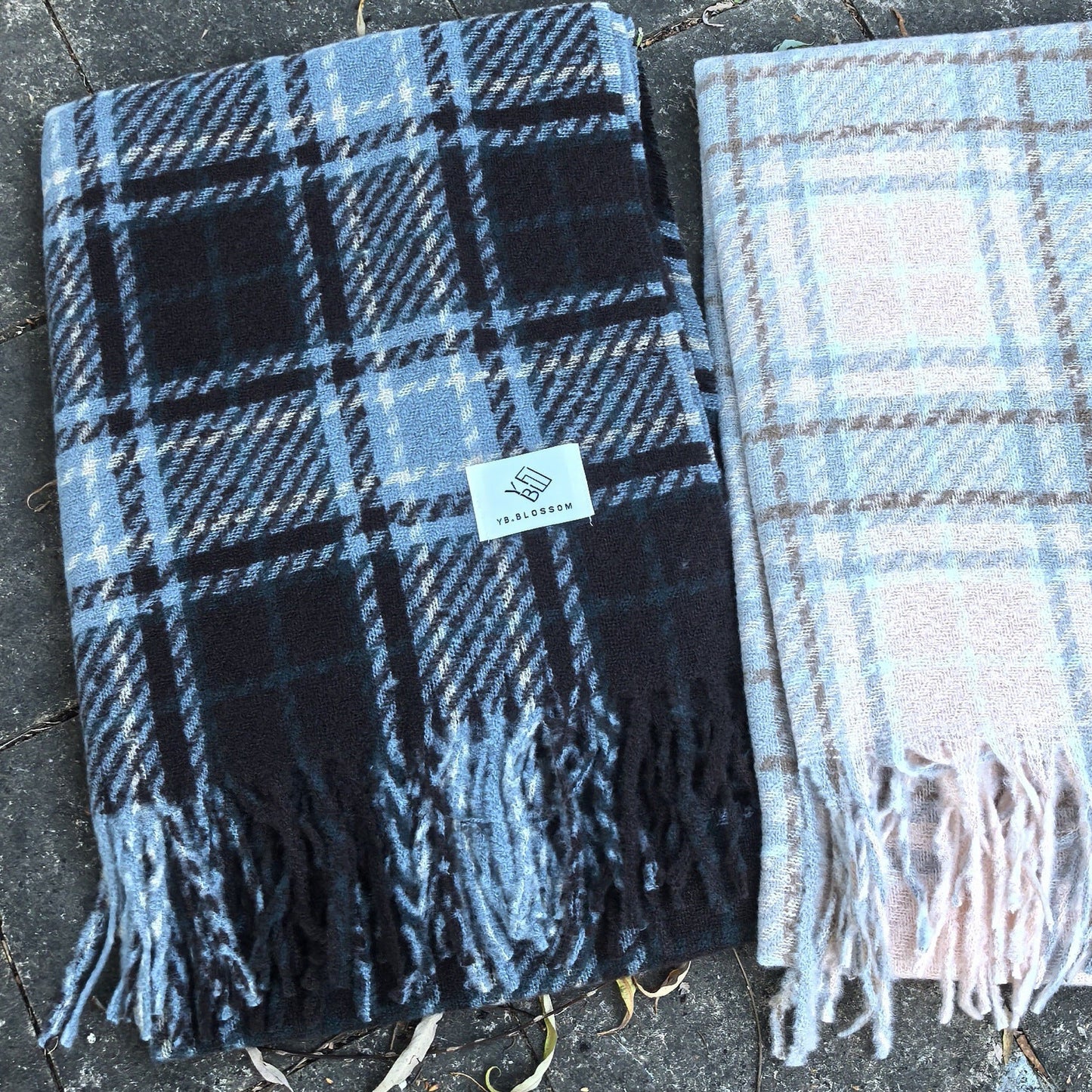 Classic Plaid Thicken Warm Christmas Theme Shawl