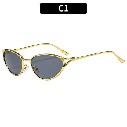 Trendy Oval Frame Luxury Women's Sunglasses