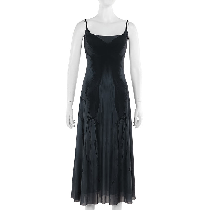 Sexy Butterfly Print A-Line Dress For Women