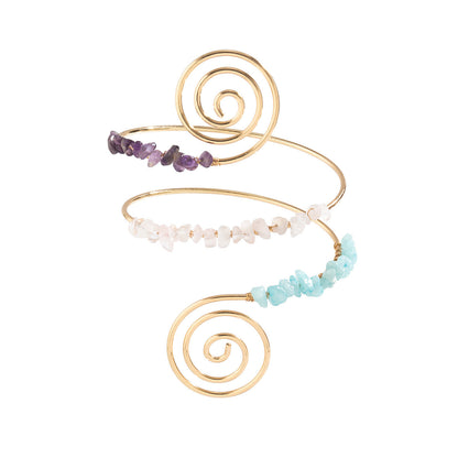 Vintage Irregular Beaded Line Arm Cuff