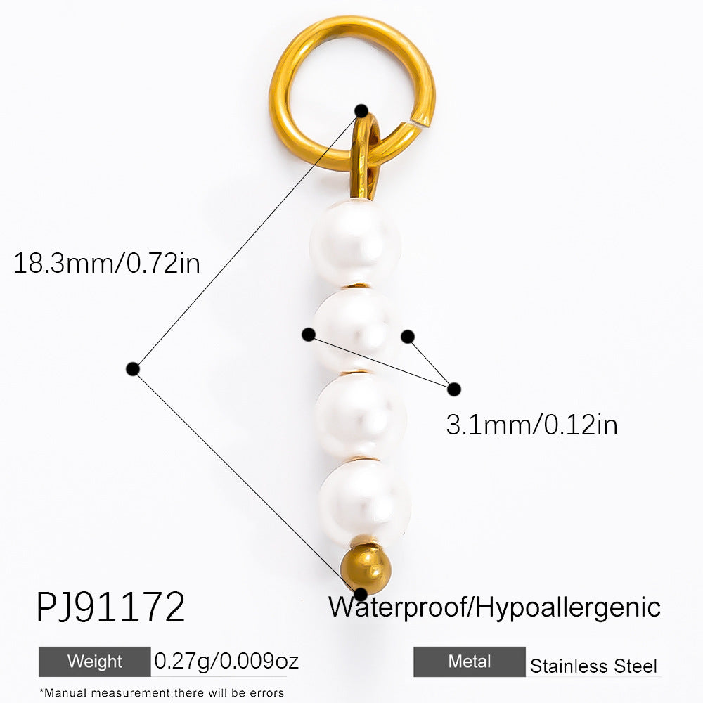 Fashionable DIY Jewelry Accessories 18K Gold Plated Titanium Steel Bracelet Necklace Pendant