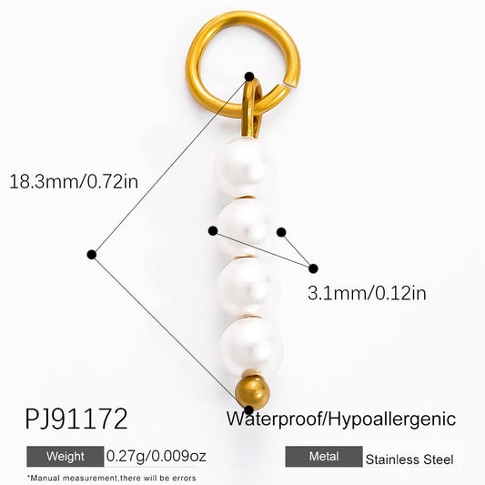 Fashionable DIY Jewelry Accessories 18K Gold Plated Titanium Steel Bracelet Necklace Pendant