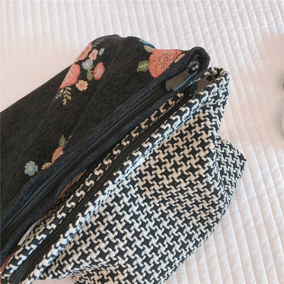 Classic Plaid Travel Cosmetic Bag