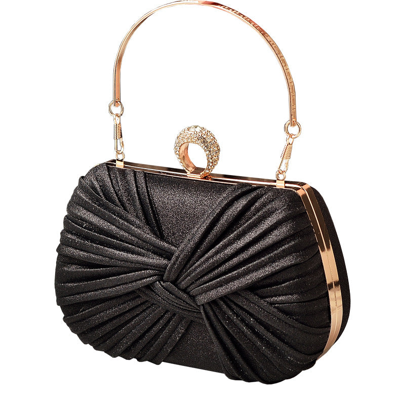 Fashionable Evening Clutch Bag With Bow Detail Retro Style