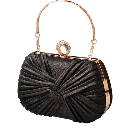Fashionable Evening Clutch Bag With Bow Detail Retro Style