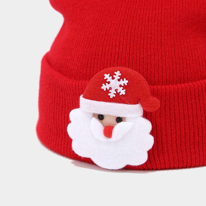 Cute Warm Christmas Knit Beanie Hat With Pom