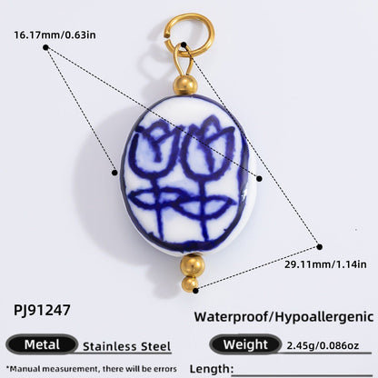 Handmade Stainless Steel 18K Gold Plated Earrings and Necklace Set