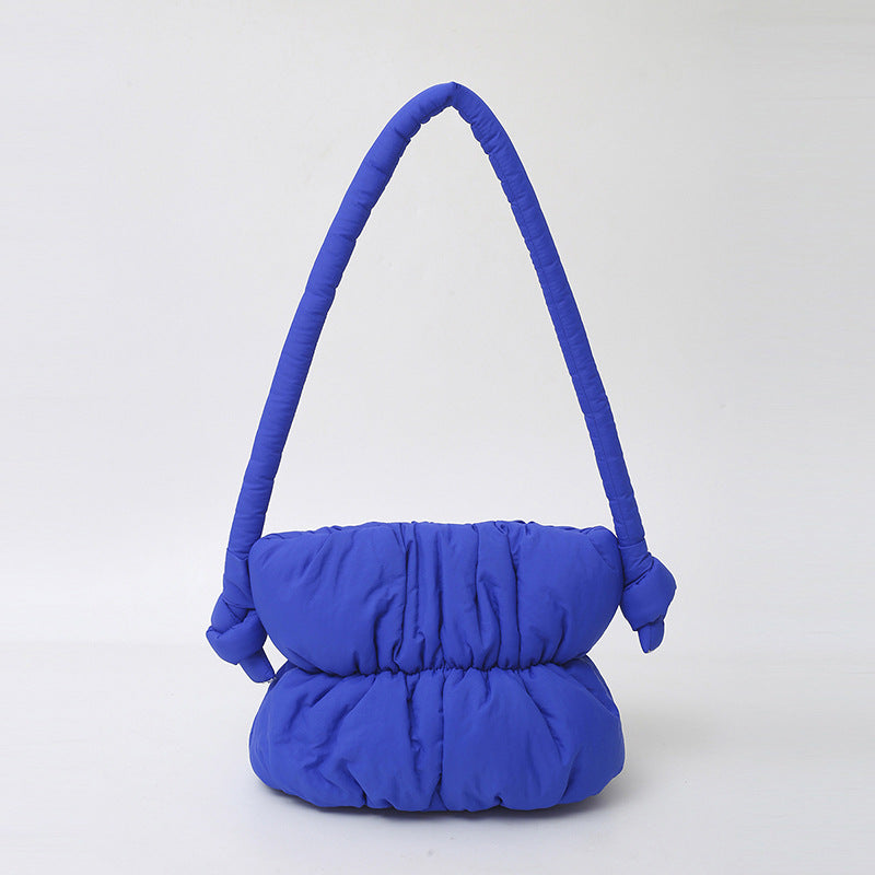 Trendy Nylon Bucket Bag Soft Casual Shoulder Bag