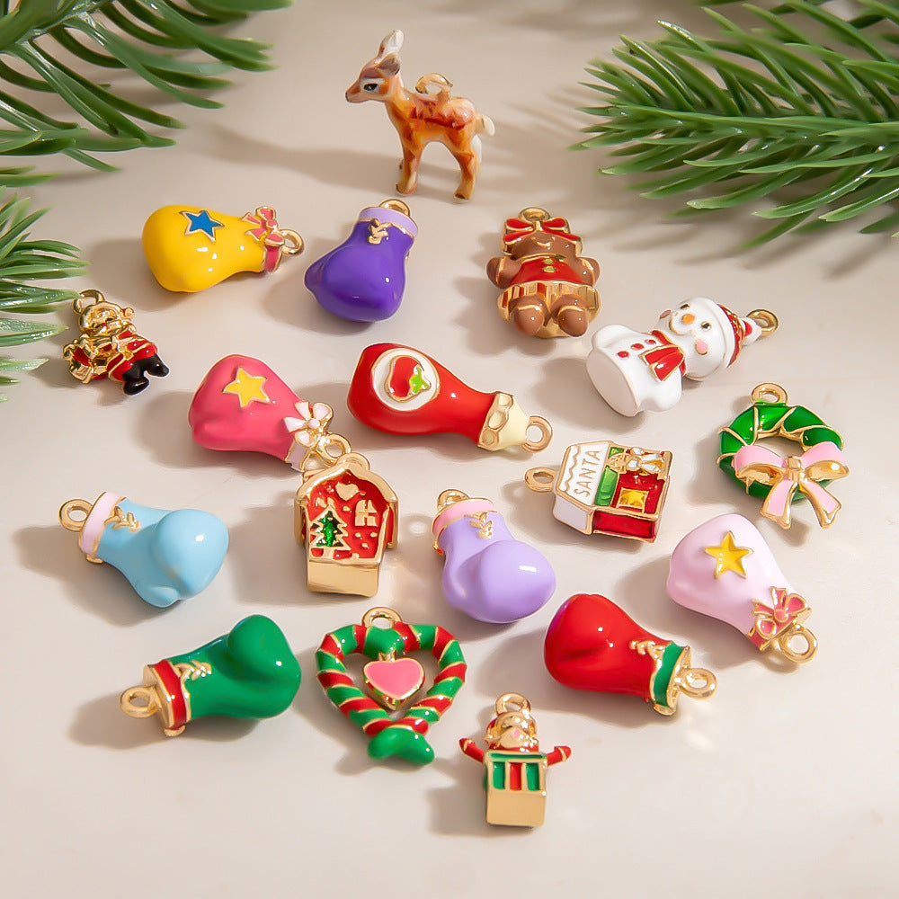 DIY Christmas Reindeer Charms Handmade Jewelry Necklaces Bracelets Earrings