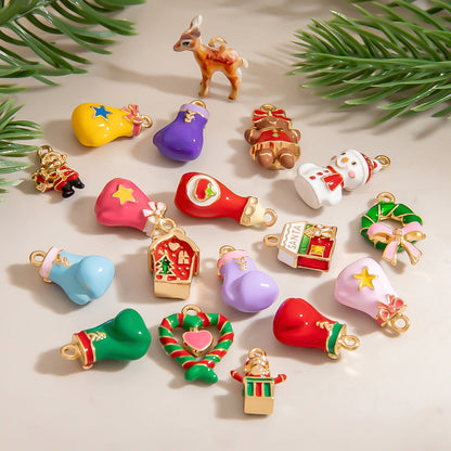 DIY Christmas Reindeer Charms Handmade Jewelry Necklaces Bracelets Earrings