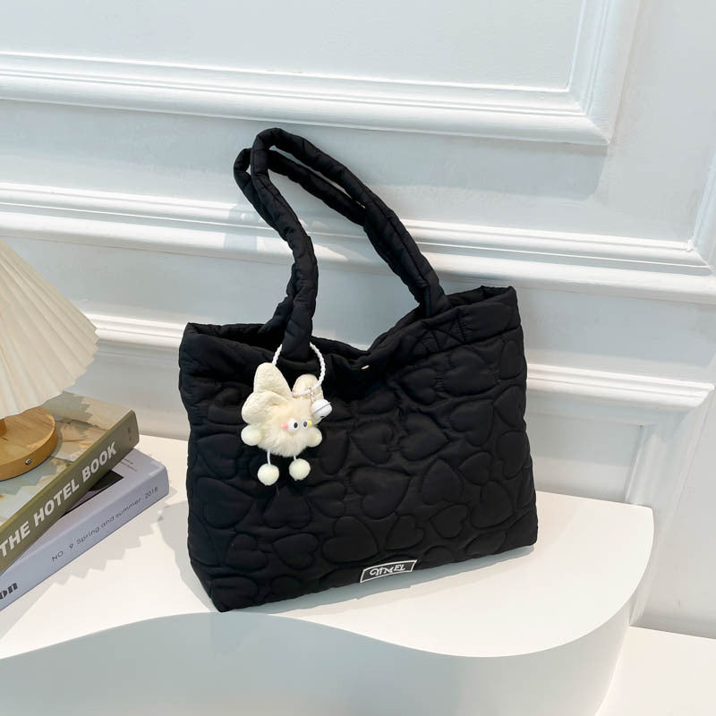 Heart-Shaped Large Tote Bag Stylish Commuter Bag