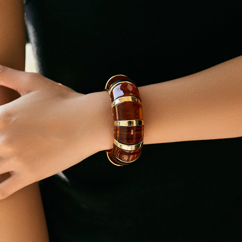 Vintage Acrylic Splicing String Bracelets