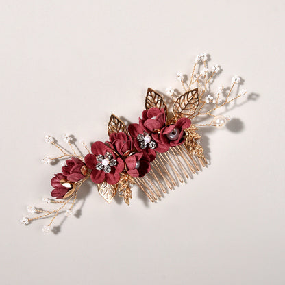 Bridal Floral Hair Accessories Forest Style Blue Flower Hairpin Wedding Hairpiece