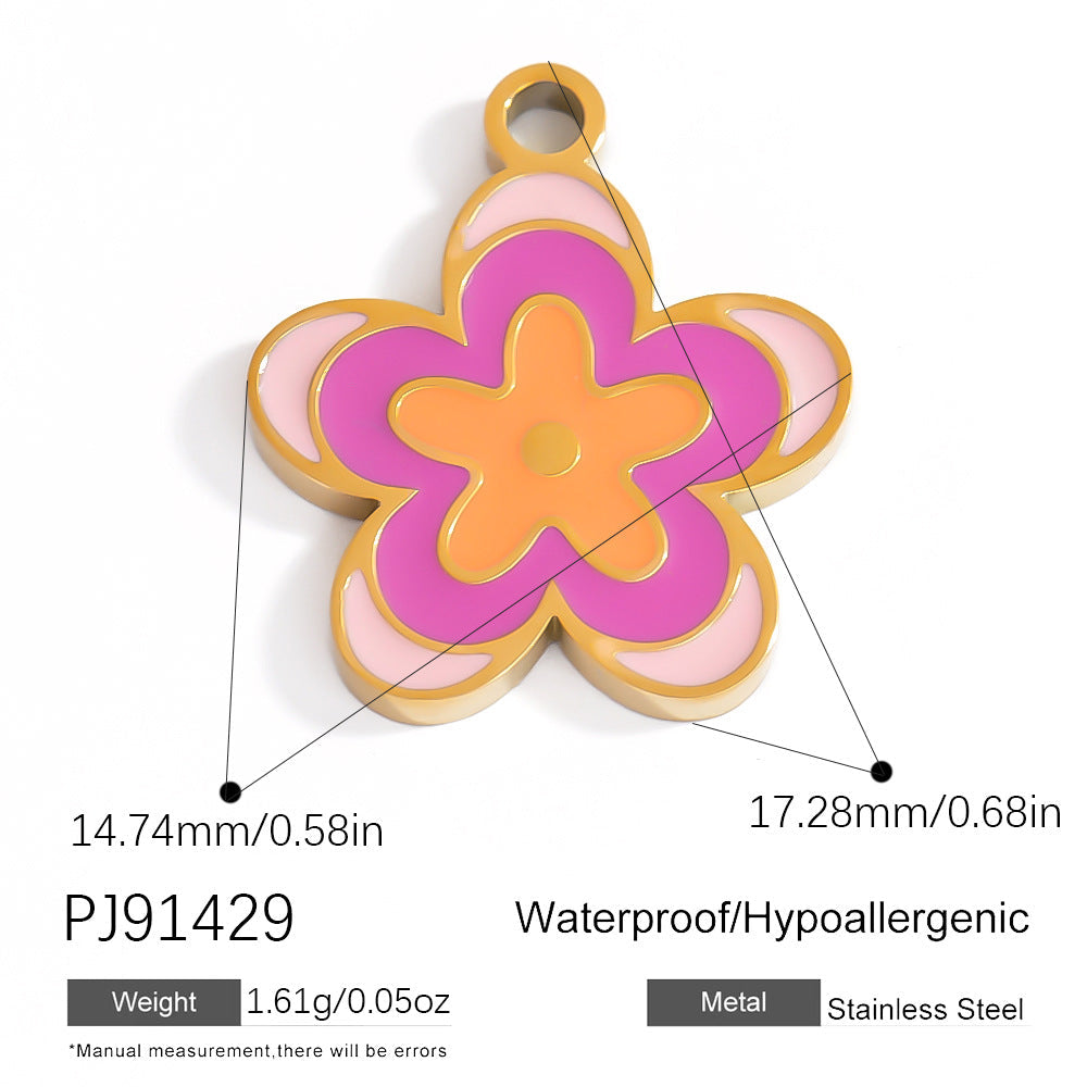 Heart-Shaped 18K Gold Stainless Steel Pendant Necklace