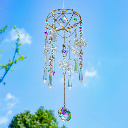 Crystal Snowflake Rainbow Window Hanging Suncatcher